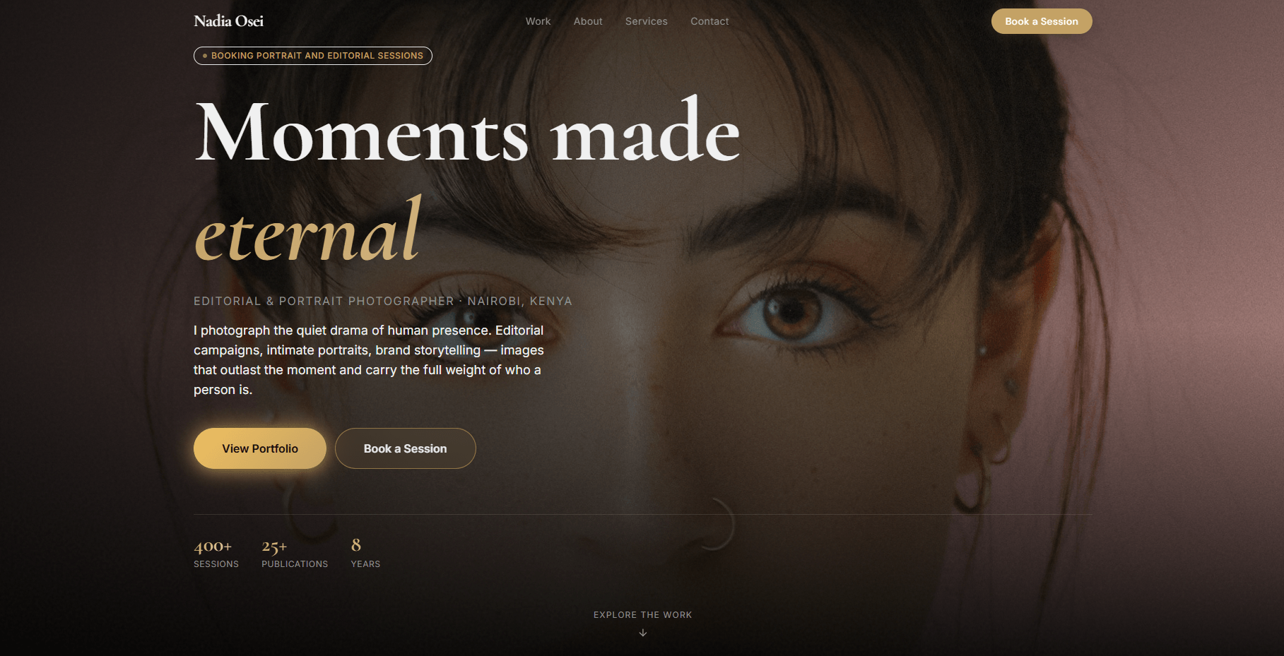 Creative Portfolio Platform — Nadia Osei — Photography