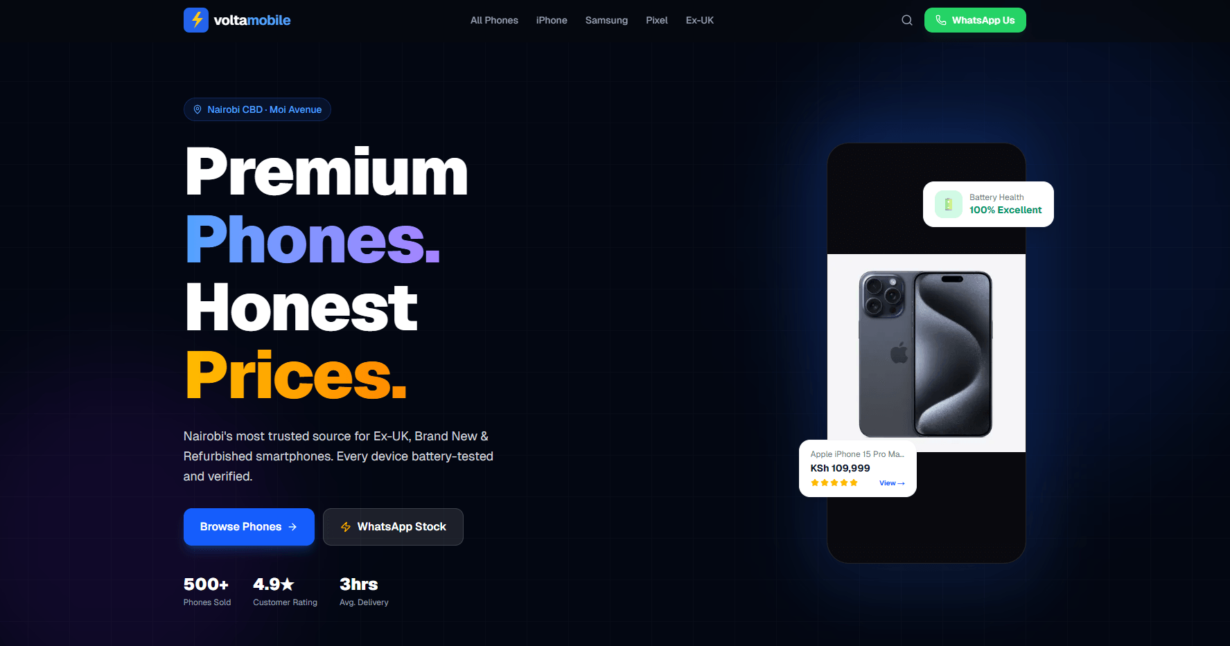 VoltaMobile — Hero