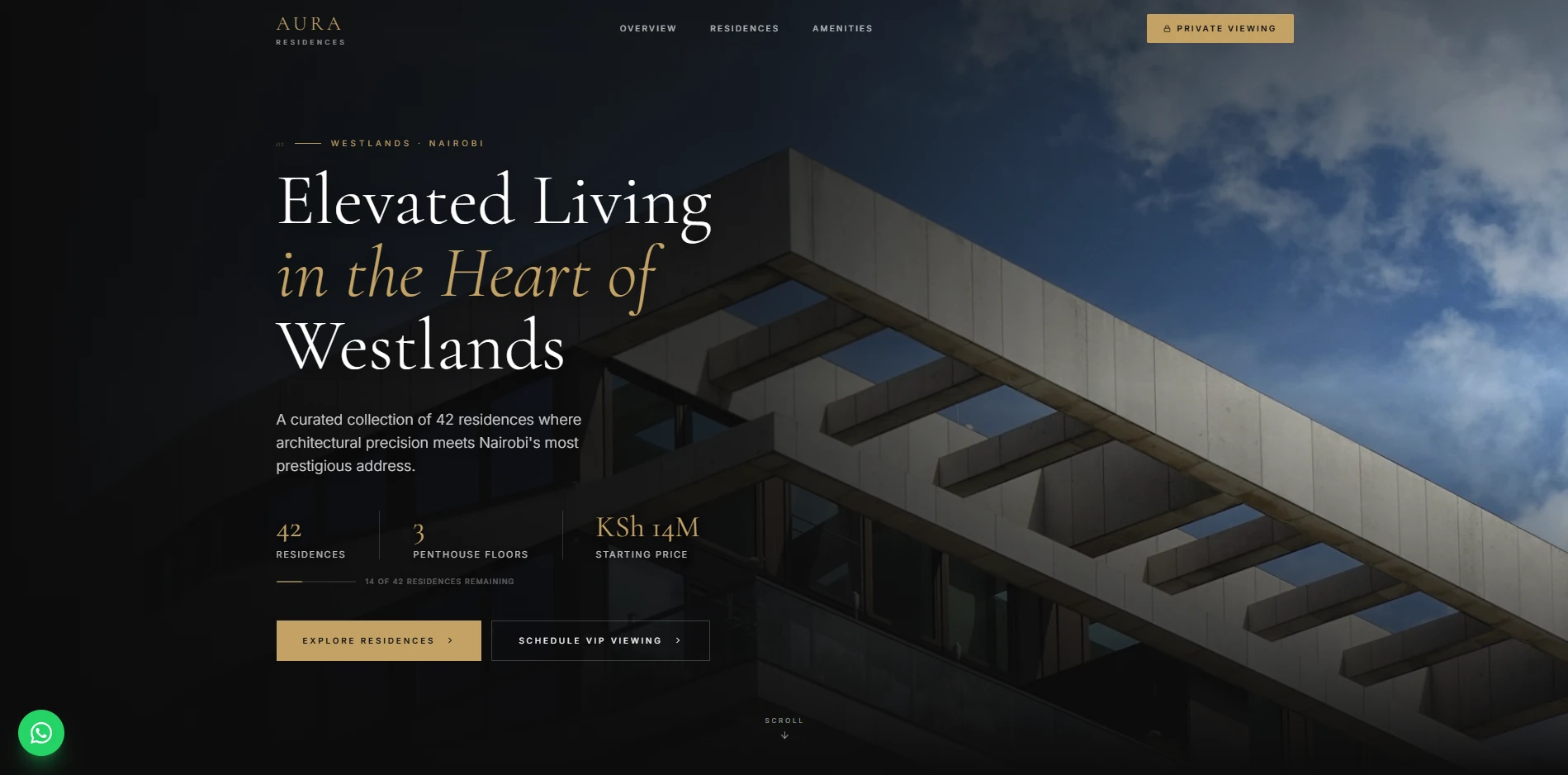 Aura Residences · Landing