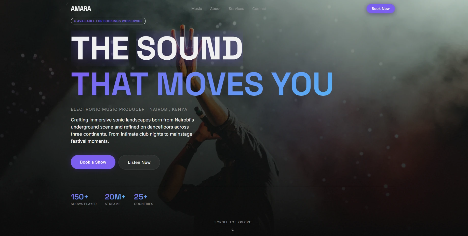 Creative Folio, AMARA, DJ site